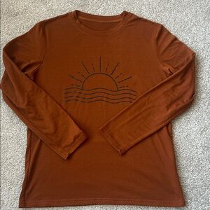 Rust Boho Sunrise Long Sleeve Tee